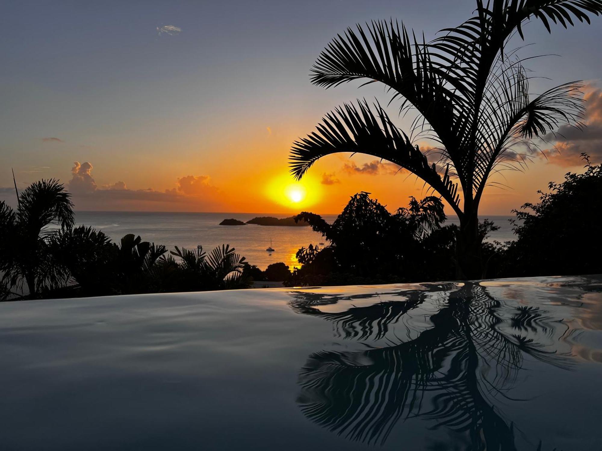 Sunset Palm - Villa Creole Avec Piscine Face Au Coucher De Soleil Et A La Reserve Cousteau Bouillante Kültér fotó